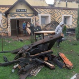 Pogorzelisko w "Barce"