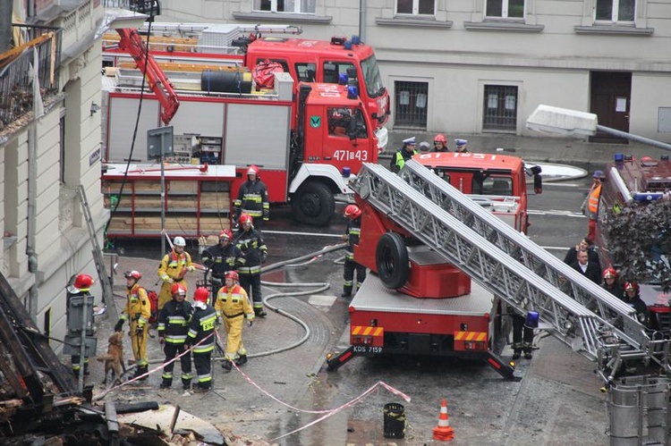 Zawalona kamienica w centrum Katowic