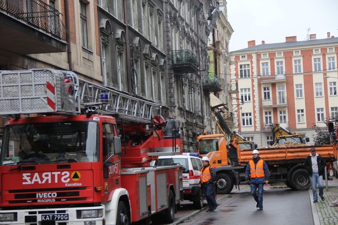 Zawalona kamienica w centrum Katowic