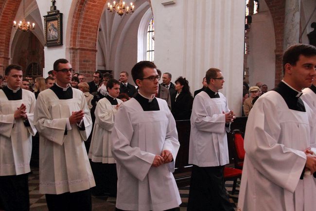 Msza św.  i obłóczyny w Gdańskim Seminarium Duchownym