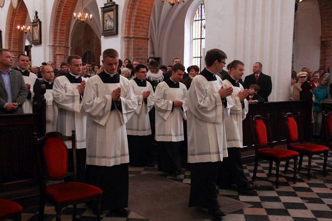 Msza św.  i obłóczyny w Gdańskim Seminarium Duchownym