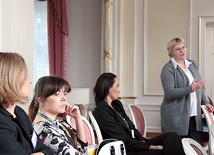  Od lewej: prof. Alicja Kalus, Ewa Kiełek-Rataj (organizatorki konferencji), Olga Komarnicka-Jędrzejewska i dr Iwona Rawicka