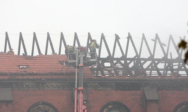 Sosnowiec: Ustalają przyczyny pożaru katedry