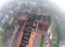 Wielki pożar katedry w Sosnowcu