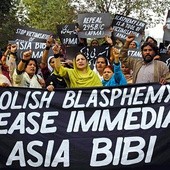  Demonstracja w Lahore Związku Pakistańskich Mniejszości (APMA), przeciwko wyrokowi na Asię Bibi 