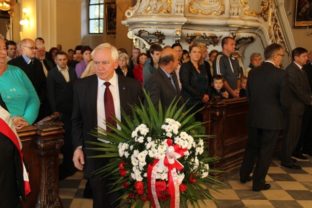 Poświęcenie sztandaru "Solidarności" w Skoczowie