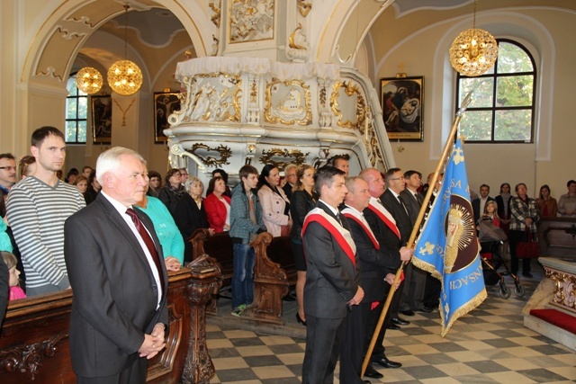 Poświęcenie sztandaru "Solidarności" w Skoczowie