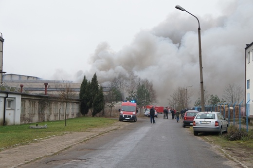 Pożar hali na Rawce