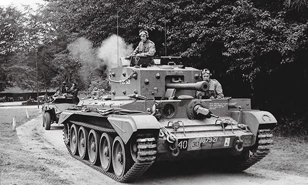 Czołg Cromwell z dowództwa dywizji. Taki model o nazwie Hela był osobistym czołgiem gen. Maczka