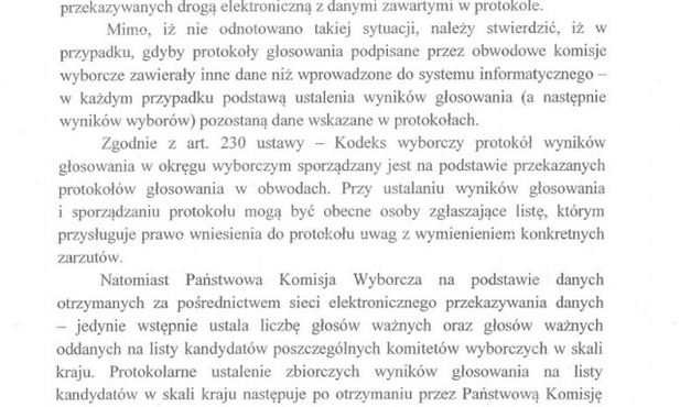 Komorowski nie chciał wzmocnienia infosystemu