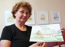  Pani Maria pokazuje rysunek jej rodzinnego domu, wykonany przez ukraińskiego architekta z Uhnowa, z którym do dziś koresponduje 