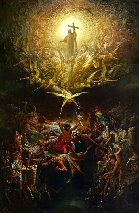 Gustave Doré (1832–1883) „Triumf chrześcijaństwa nad pogaństwem” 1867-68  Art Gallery of Hamilton, Ontario