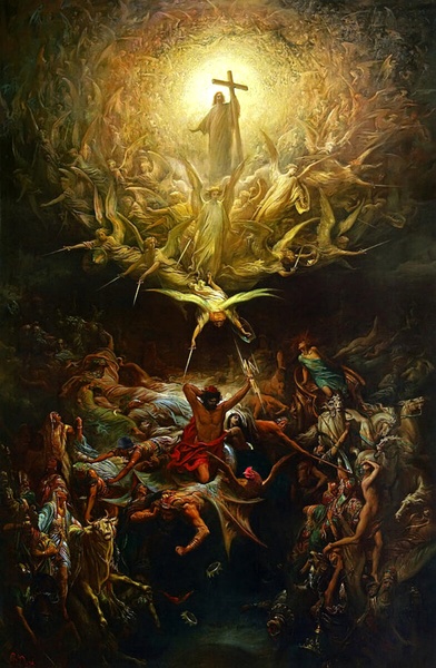 Gustave Doré (1832–1883) „Triumf chrześcijaństwa nad pogaństwem” 1867-68  Art Gallery of Hamilton, Ontario