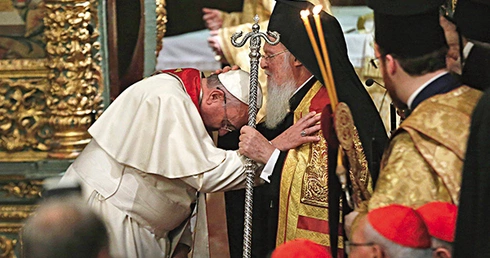 Papież Franciszek prosi o błogosławieństwo patriarchę Konstantynopola Bartłomieja I
