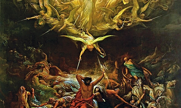 Gustave Doré „Triumf chrześcijaństwa  nad pogaństwem” olej na płótnie, 1868 Galeria Sztuki Hamilton, Ontario