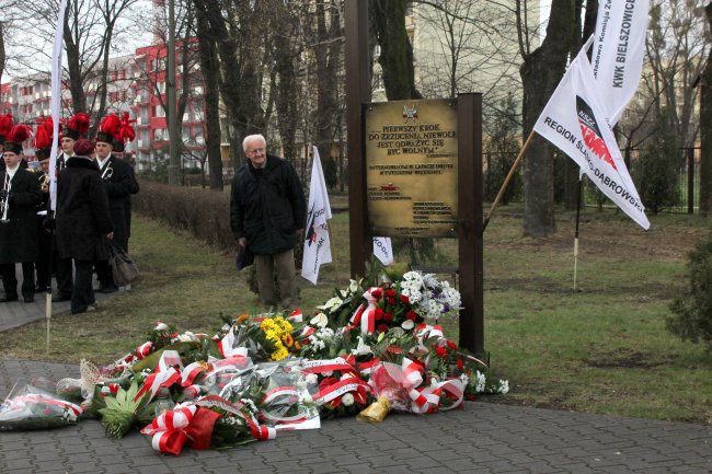 Uroczystość w rocznicę stanu wojennego w Zabrzu