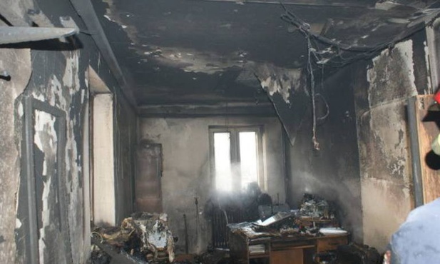 Miejsce tragedii. Pomieszczenie GOPS w Makowie