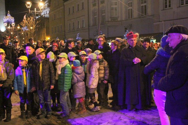 Życzenia świąteczne na gliwickim rynku