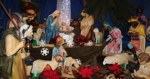 Bożonarodzeniowa szopka w katedrze św. Mikołaja w Bielsku-Białej