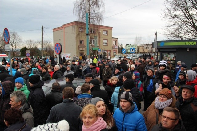 Manifestacja poparcia dla górników kopalni "Brzeszcze"