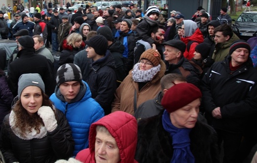 Manifestacja poparcia dla górników kopalni "Brzeszcze"