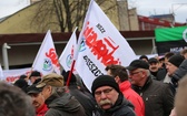 Manifestacja poparcia dla górników kopalni "Brzeszcze"