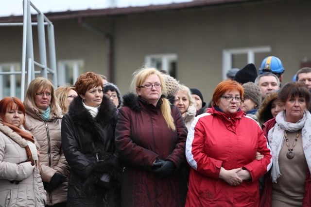 Manifestacja poparcia dla górników kopalni "Brzeszcze"