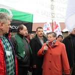 Manifestacja poparcia dla górników kopalni "Brzeszcze"