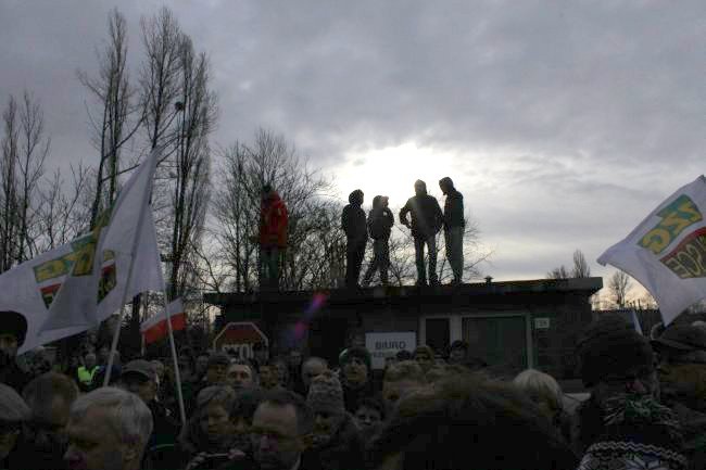 Protest w Sośnicy w obronie kopalń