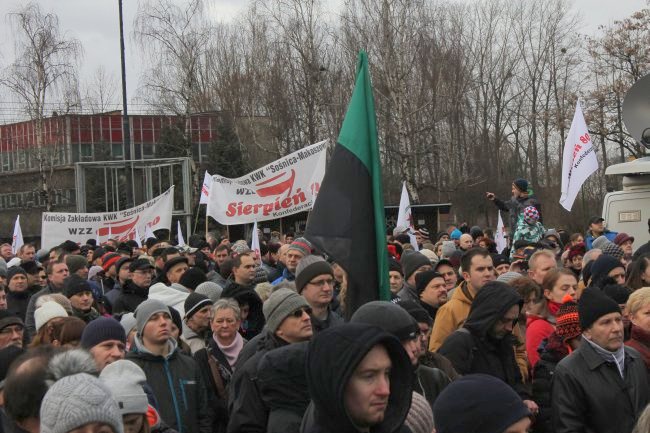 Protest w Sośnicy w obronie kopalń