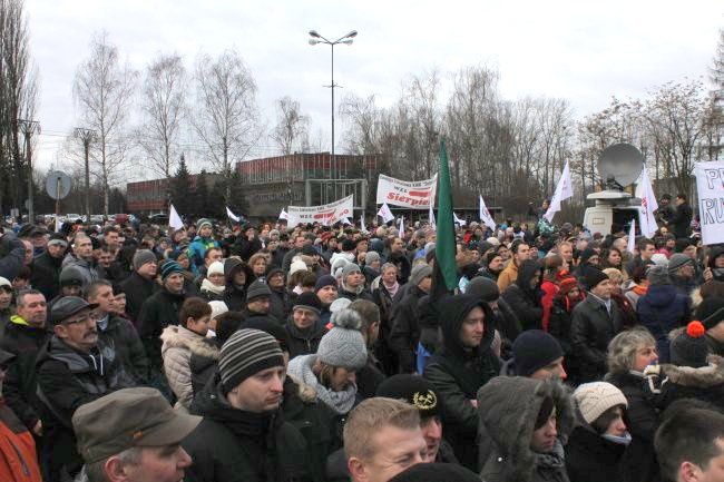 Protest w Sośnicy w obronie kopalń