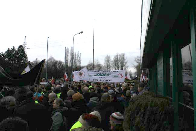 Protest w Sośnicy w obronie kopalń