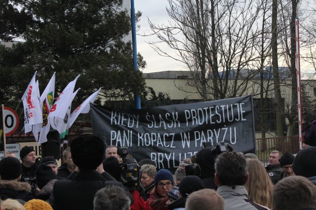 Protest w Sośnicy w obronie kopalń