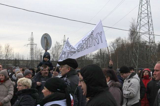 Protest w Sośnicy w obronie kopalń