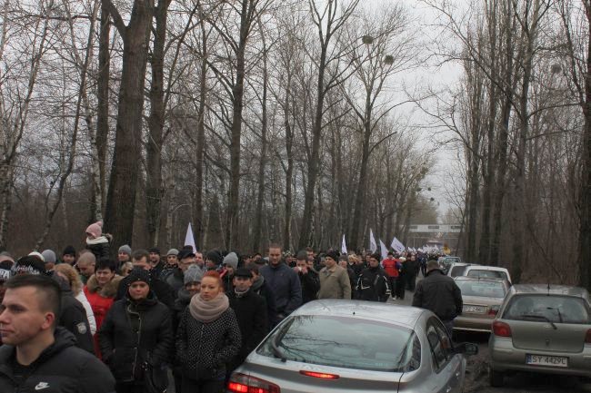 Protest w Sośnicy w obronie kopalń