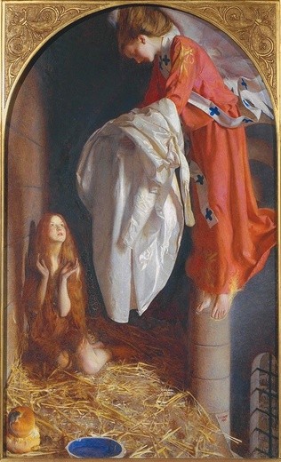 Frank Cadogan Cowper „Św. Agnieszka w więzieniu”  olej na płótnie, 1905 Galeria Tate, Londyn