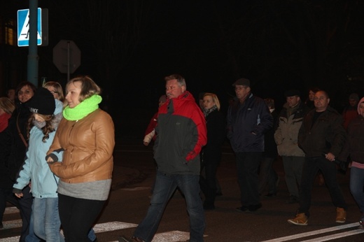 Protest mieszkańców pod kopalnią "Brzeszcze"
