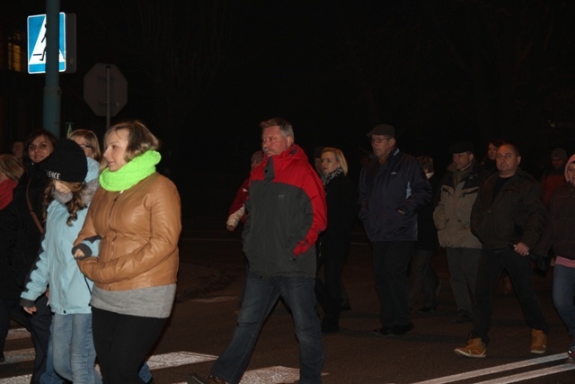 Protest mieszkańców pod kopalnią "Brzeszcze"