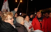 Protest mieszkańców pod kopalnią "Brzeszcze"