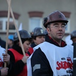 Protest mieszkańców pod kopalnią "Brzeszcze"