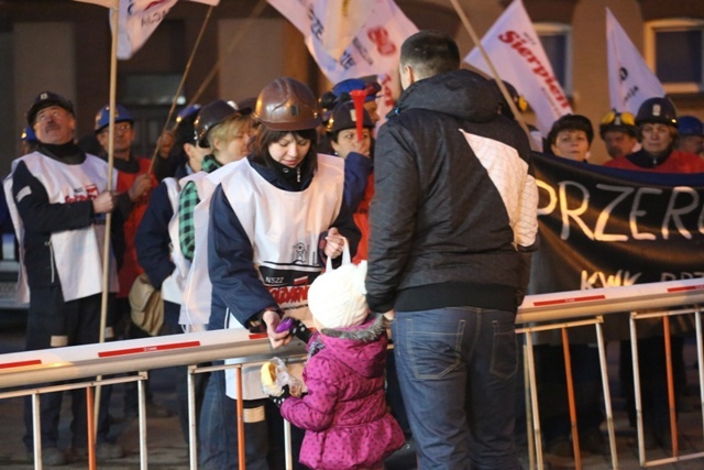 Protest mieszkańców pod kopalnią "Brzeszcze"