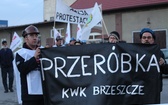 Protest mieszkańców pod kopalnią "Brzeszcze"