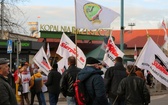 Protest mieszkańców pod kopalnią "Brzeszcze"