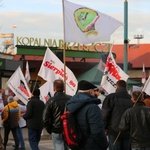 Protest mieszkańców pod kopalnią "Brzeszcze"