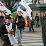 Protest mieszkańców pod kopalnią "Brzeszcze"