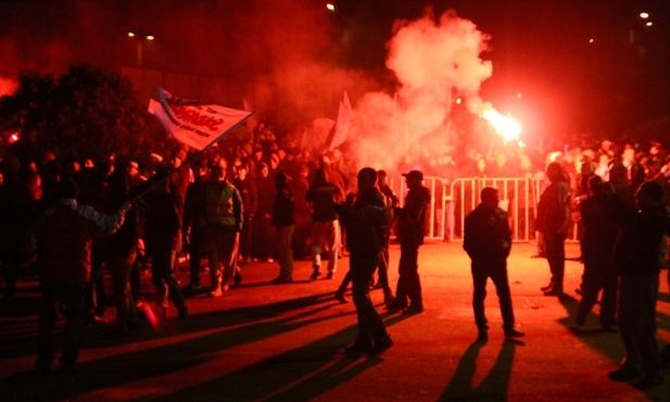 Starcie policji z manifestantami w Zabrzu