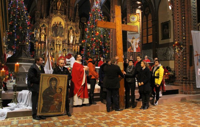 Krzyż i ikona ŚDM w Gliwicach