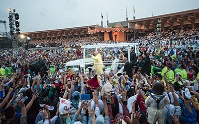 18.01.2015. Filipiny, Manila. Msza święta z papieżem Franciszkiem zgromadziła ok. 6 milionów ludzi. 