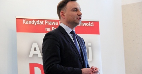 Andrzej Duda na spotkaniu w Łowiczu