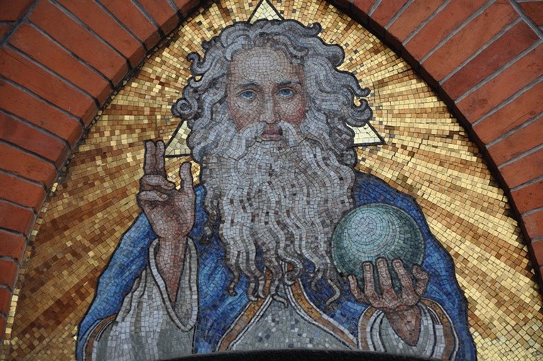Bóg Ojciec - mozaika z tarnowskiej katedry